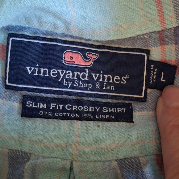 Vineyard Vines Flannel Plaid Women's Button Down Shirt size L - Picture 6 of 6